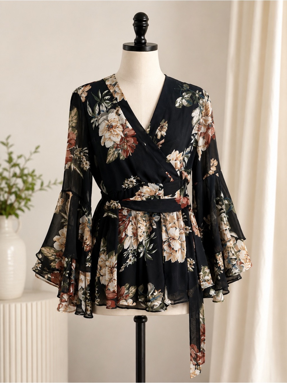 XTaren Women Black Flowery Short Summer Dress/Romper